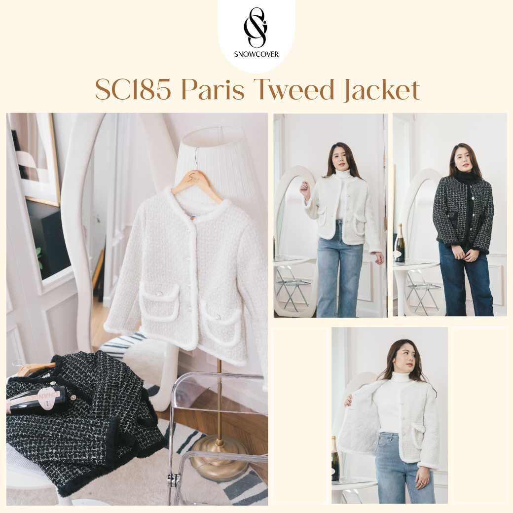SC185 Paris Tweet Jacket (Snowcover เสื้อโค้ท เสื้อกันหนาว)