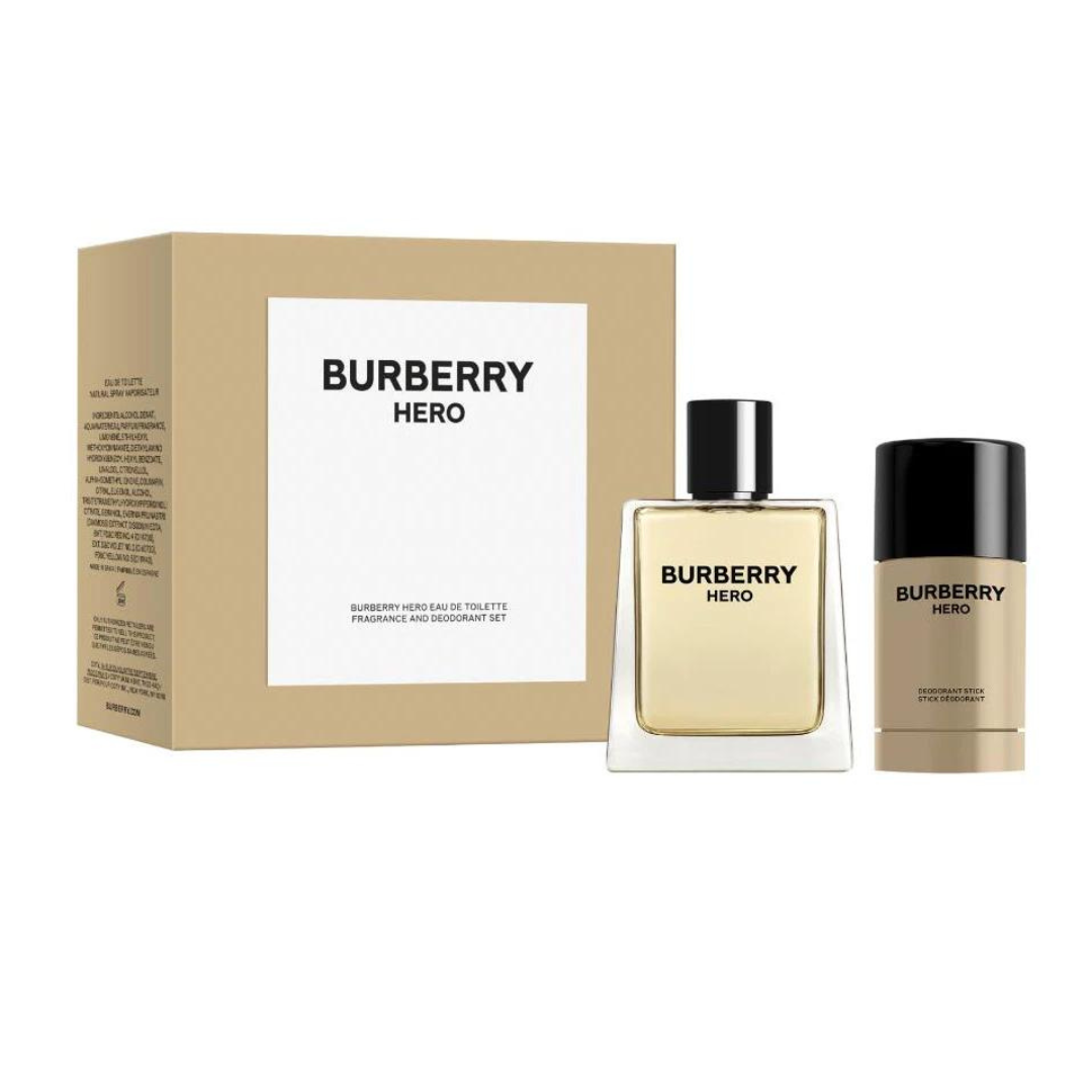 Set BURBERRY Hero EDT 100 ml + Deodorant Stick 75 ml กล่องซีล ป้ายคิงพาวเวอร์