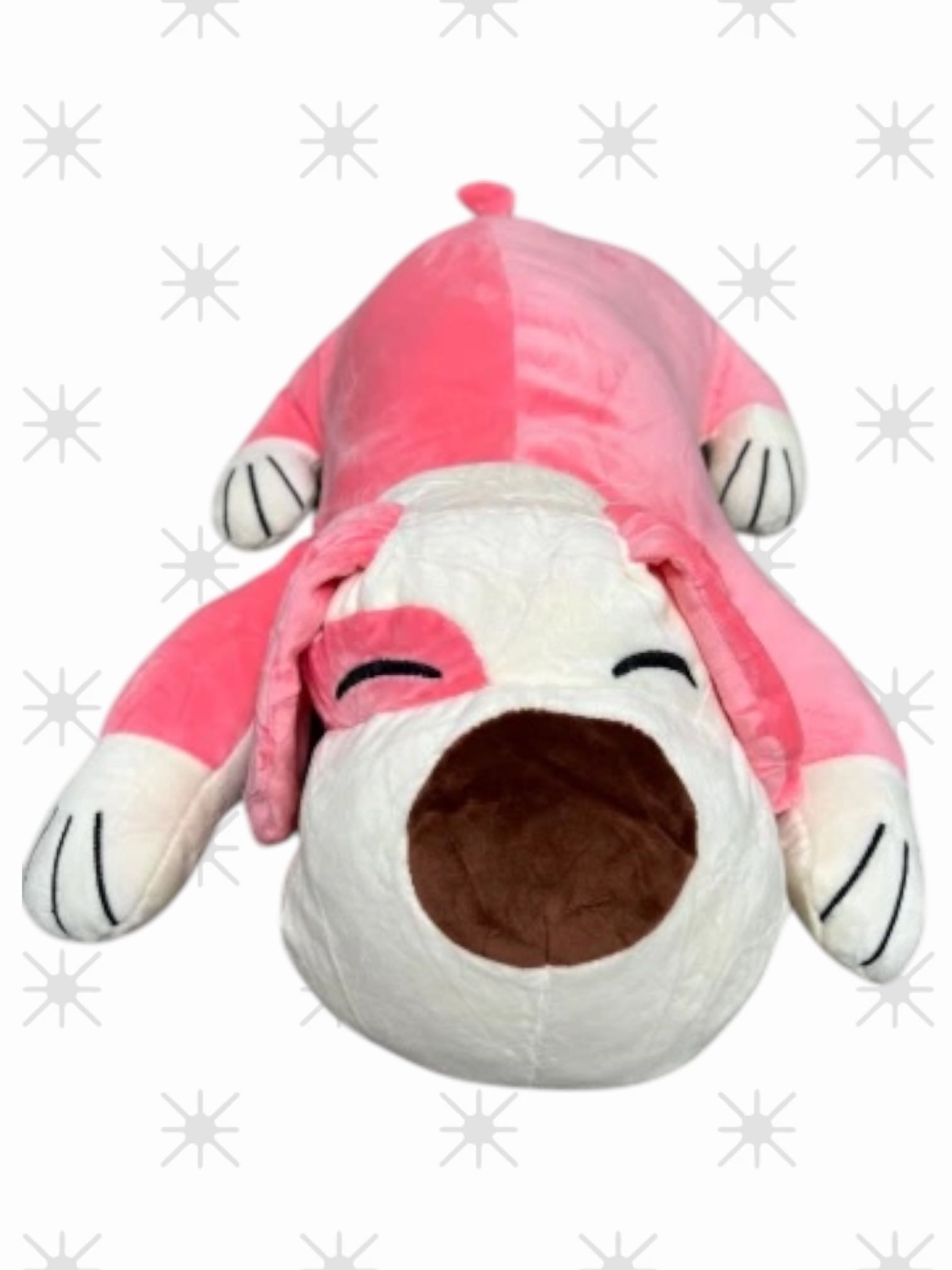 ตุ๊กตาหมอนผ้าห่ม น้องหมา สีชมพู