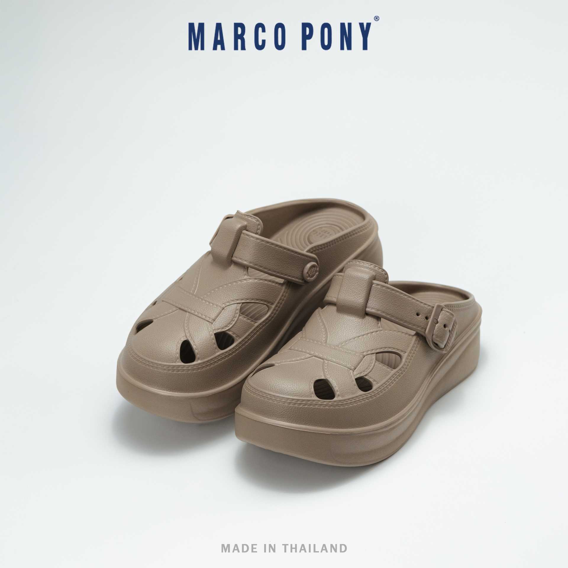 Marco Pony รุ่น MH9036 รองเท้าเปิดส้น สำหรับผู้หญิงและผู้ชาย ส้นหนา EVA กันน้ำ สายปรับได้ Size 36-41