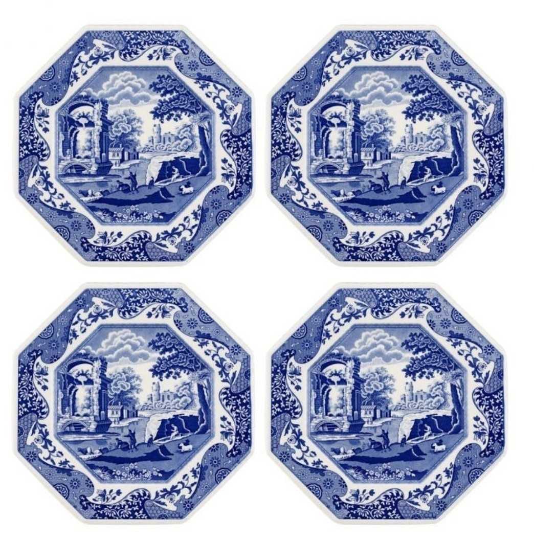 (Pre-order)SPODE BLUE ITTALIA OCTAGONAL PLATTER // จานSPODEแปดเหลี่ยม
