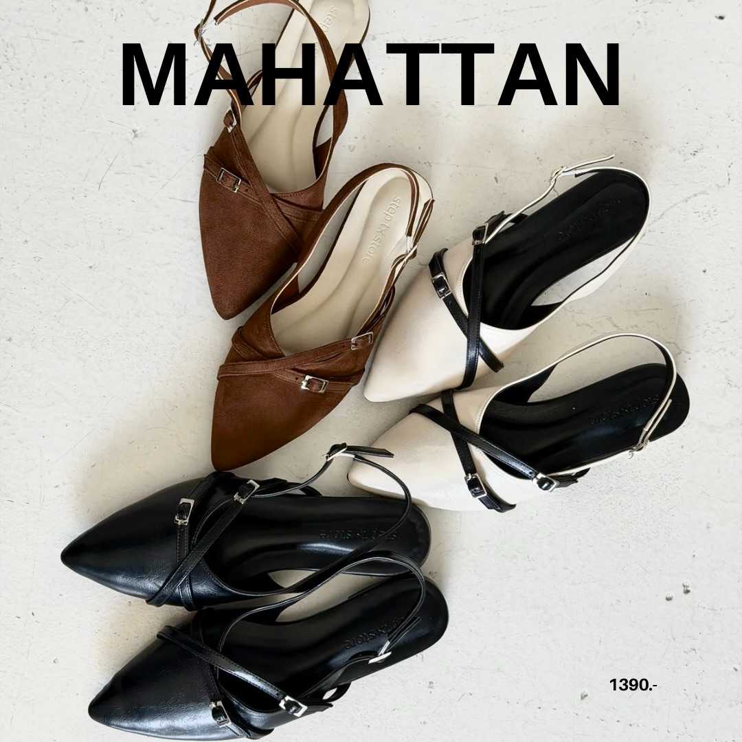 Made in Thailand 🇹🇭 (แนะนำ+1ไซส์) step to store Manhattan 1 นิ้ว - รองเท้าส้นสูงผู้หญิง
