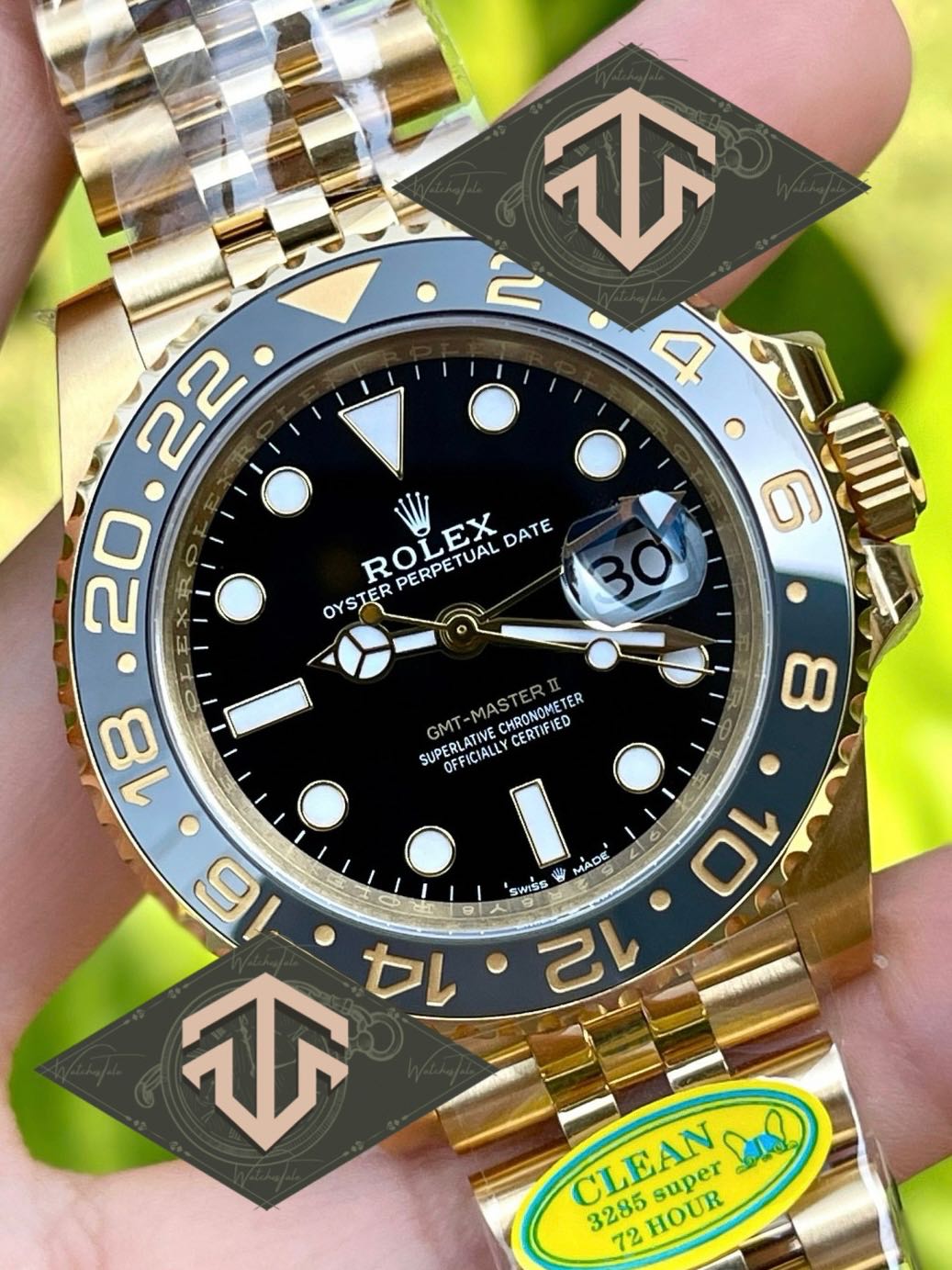 Rolex GMT-Master II “Black-Grey”Yellowgold Twotone Jubilee Ref.126718grnr Clean V3