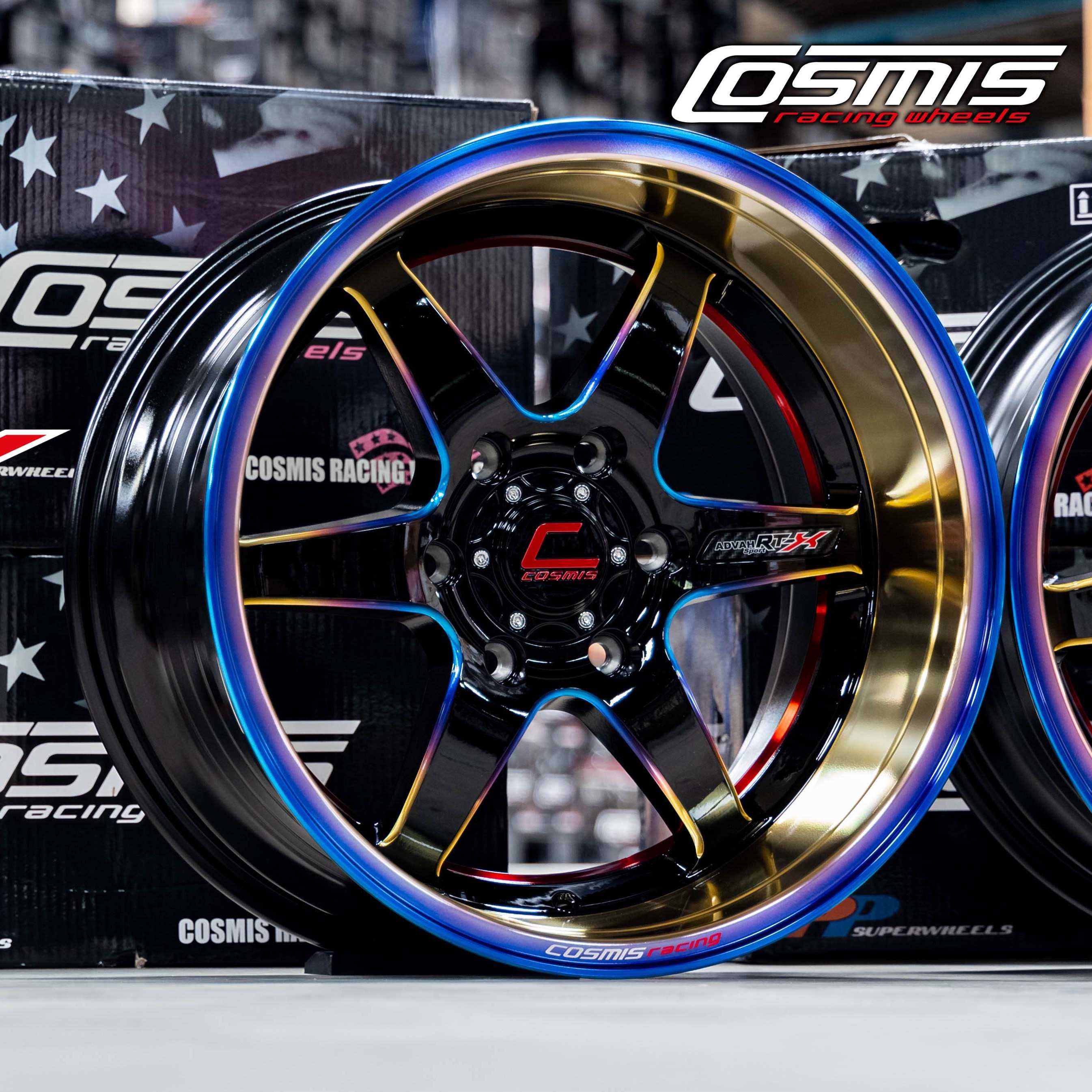 แม็กซ์ RTX(YA9997) 18X10.5 6X139.7 ET12 CB.106 ((R))TITANIUM+PLATE  (สีไทเทเนียม+ท้องแดง+เพลท)Custom