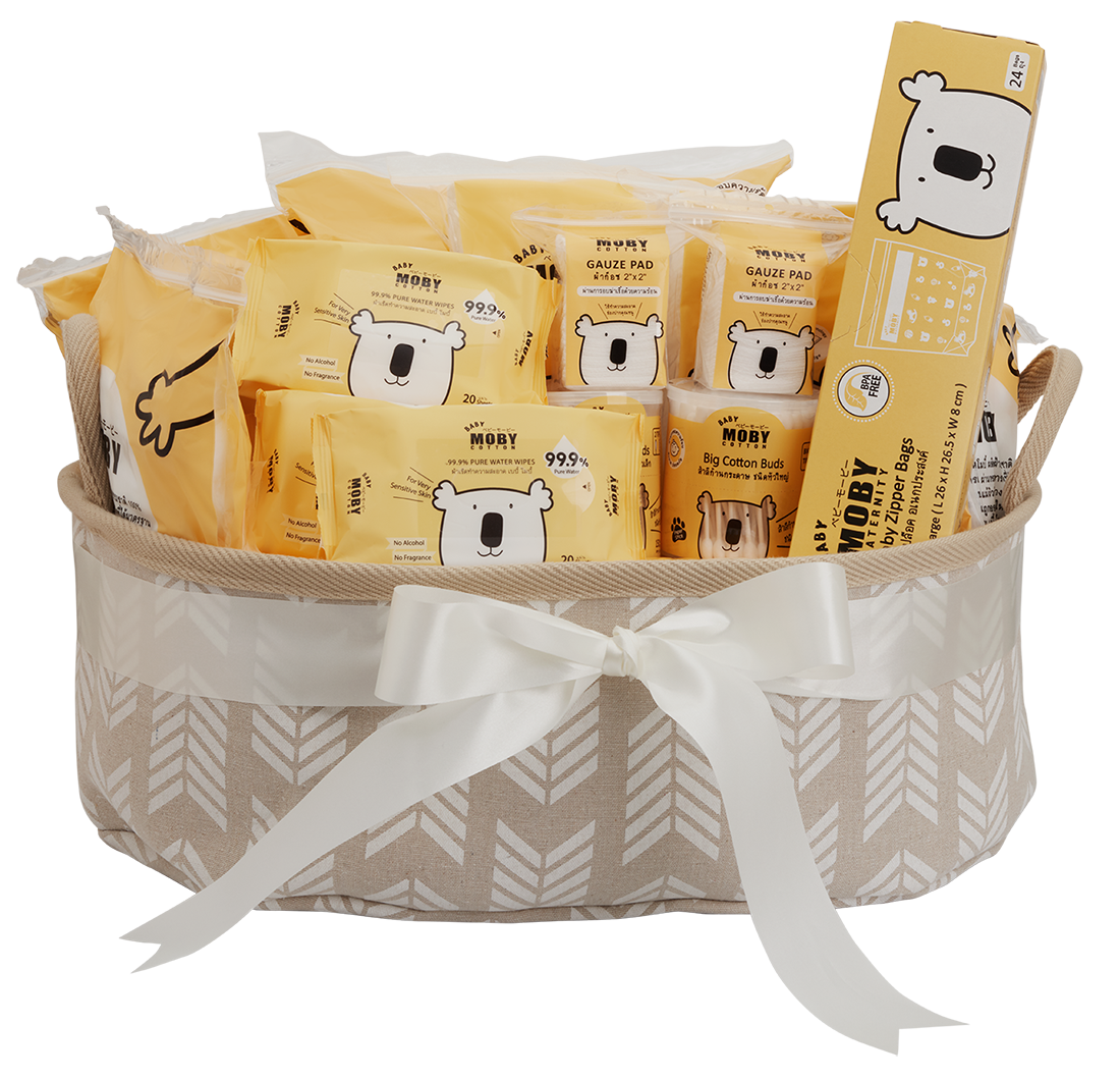 Baby Moby Welcome Gift Basket เซ็ตตะกร้าเยี่ยมคลอด