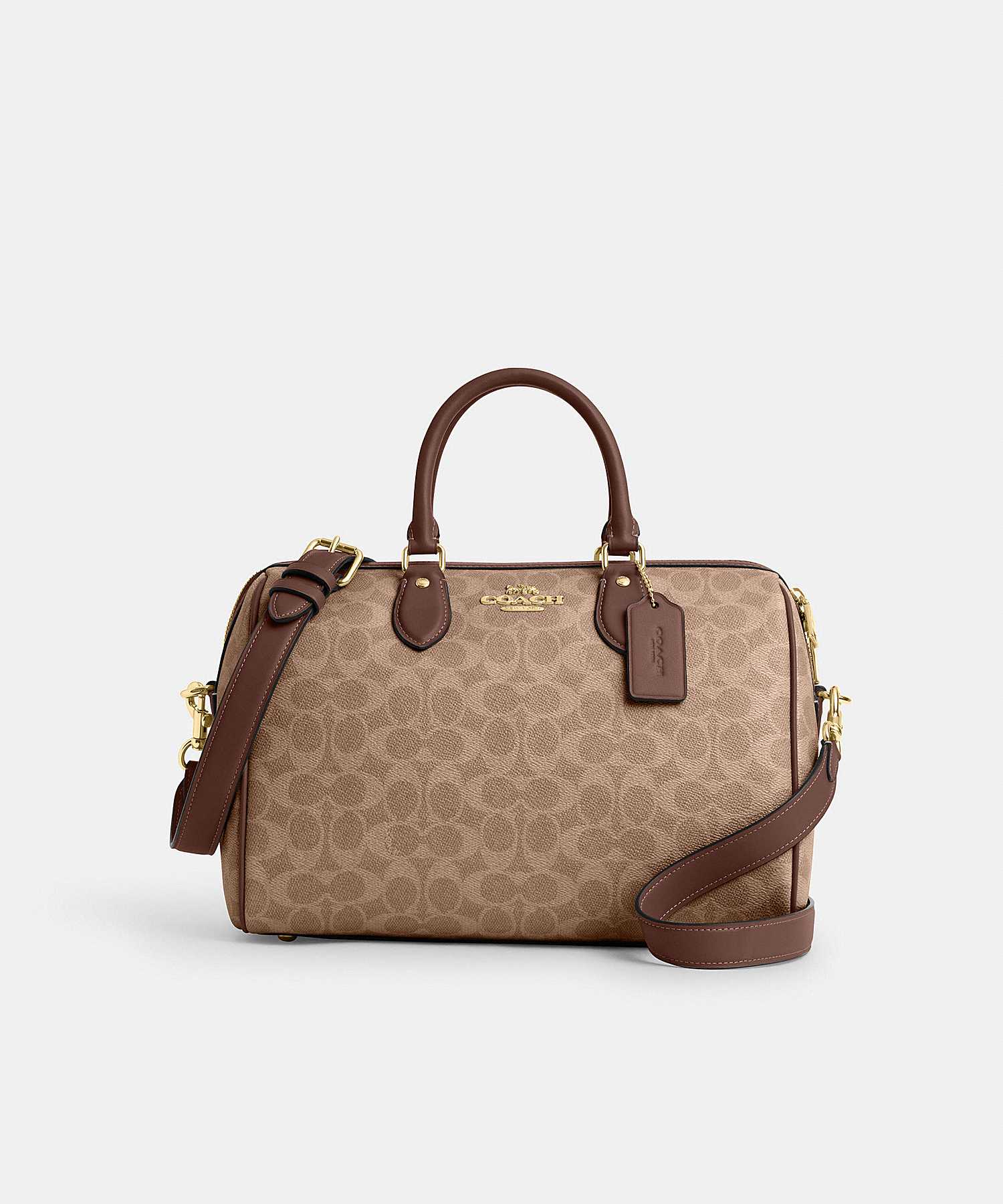 COACH ROWAN LARGE SATCHEL BAG IN SIGNATURE CANVAS CV959 IMXHE