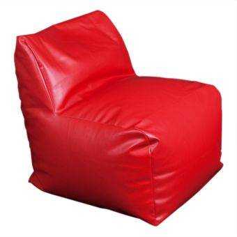 เก้าอี้ BeanBag ทรงโซฟาเดี่ยว -วัสดุหนังเทียม PVC-สีแดง (ผ้าเปล่า) None Filling