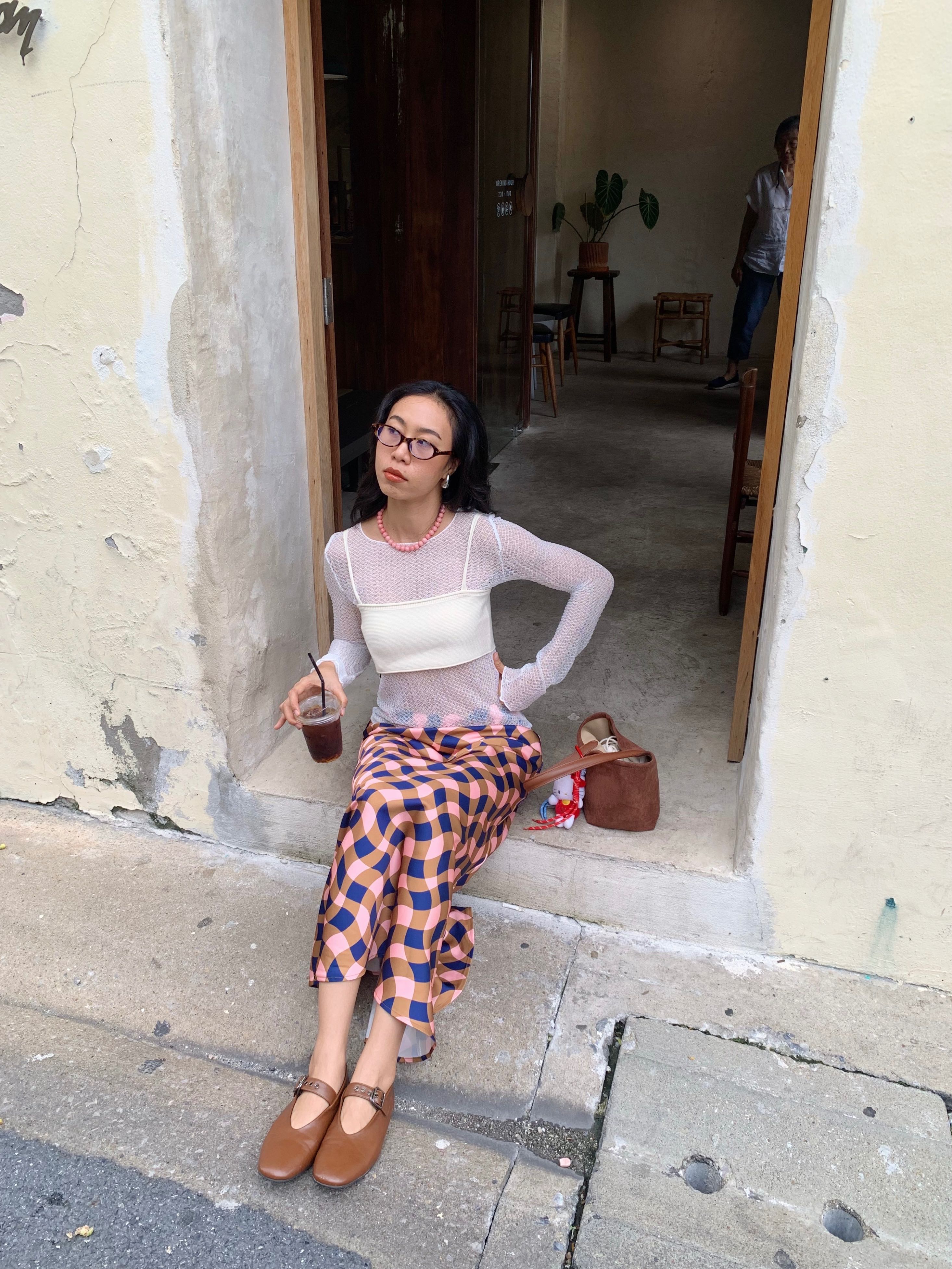 Transparent long sleeve tops