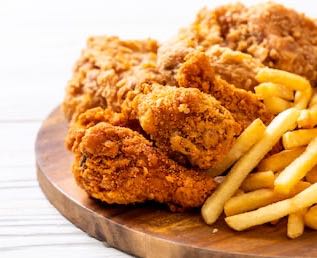 [Set menu S] ปีกไก่(บน)ทอด 6ชิ้น + เฟรนด์ฟรายด์  Chicken Wing[6] + Friend fried [M]