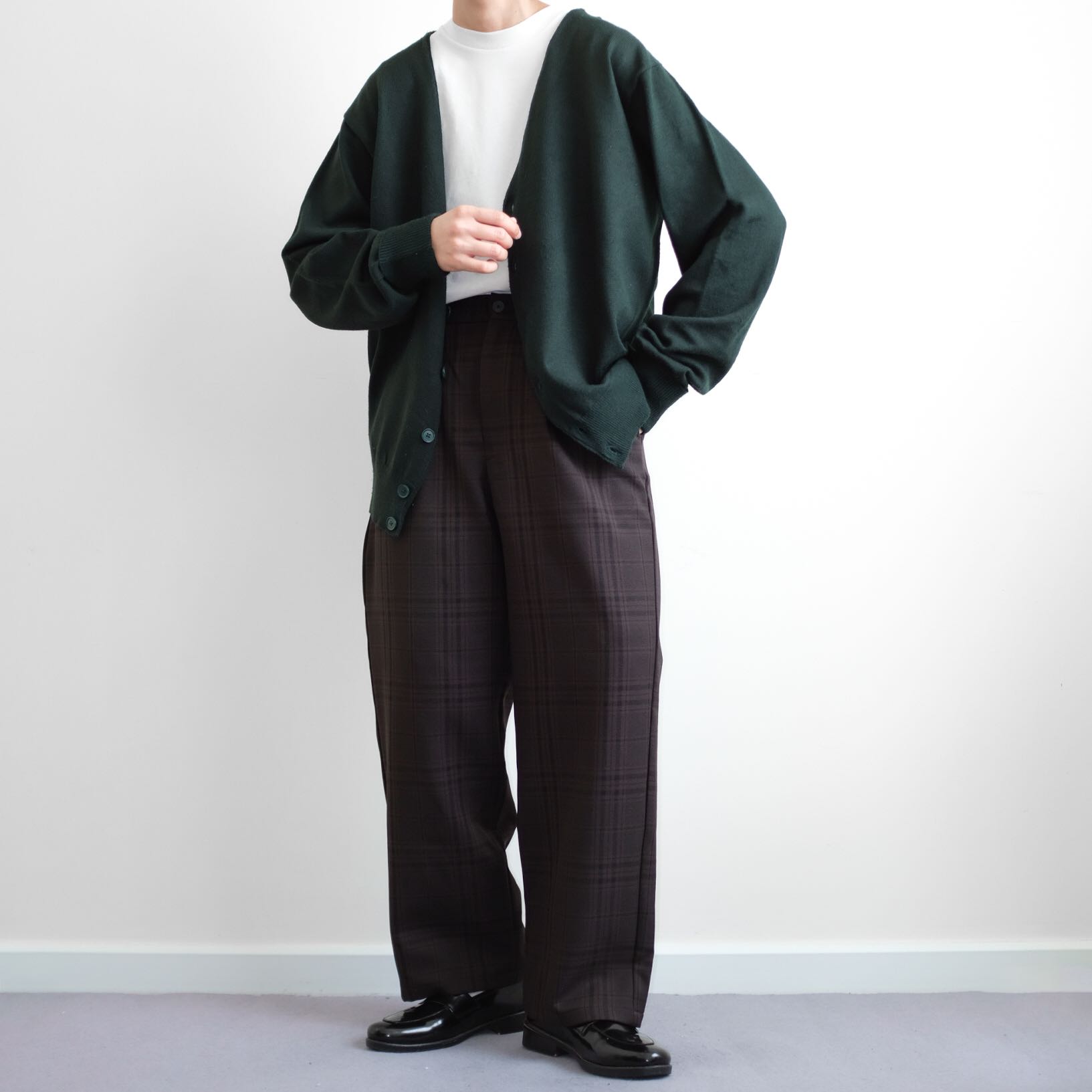 GU • Relaxed Cropped Cotton Plaid Pants