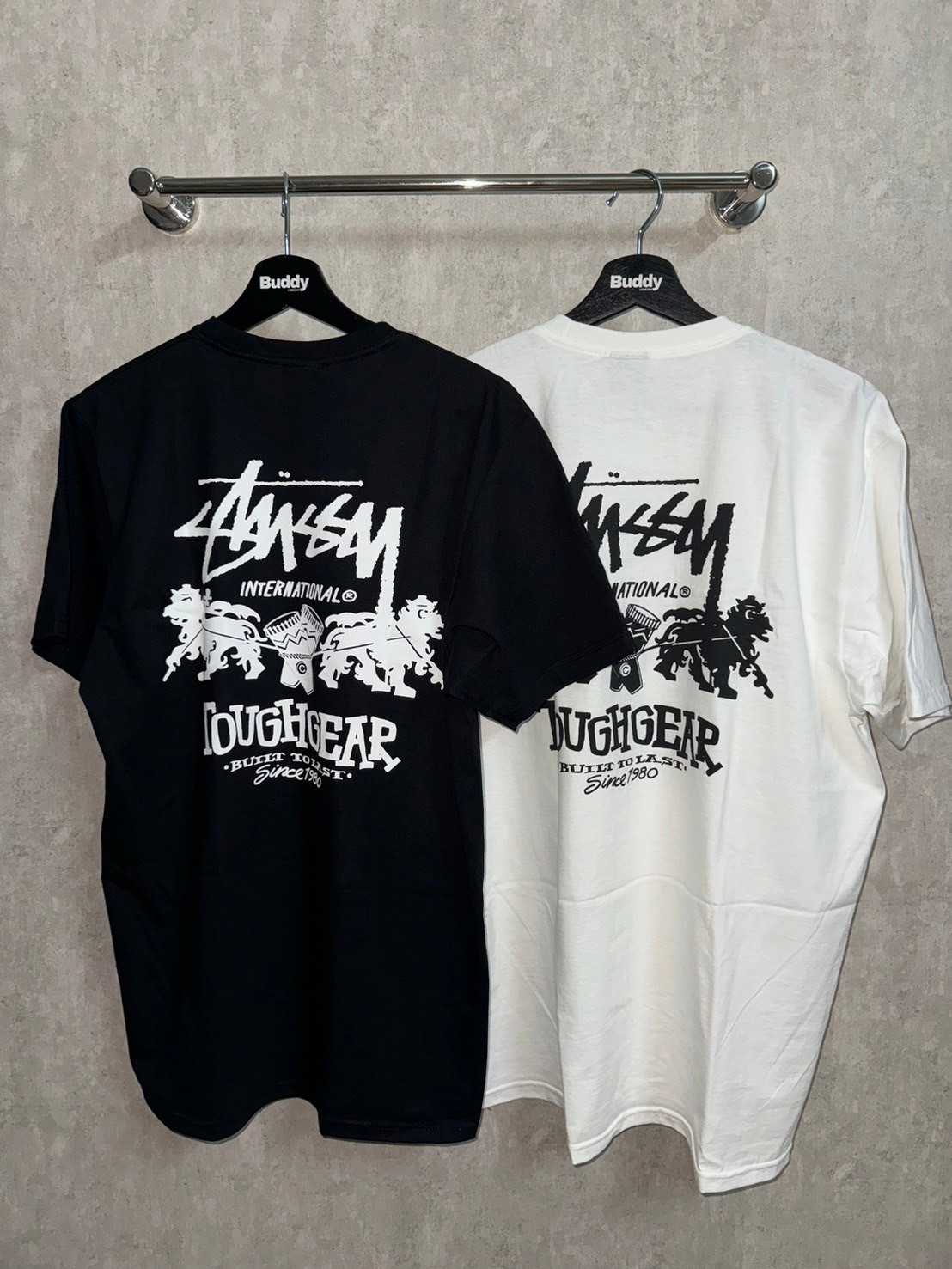Stussy US TOUGH GEAR INTERNATIONAL TEE (Black/White)
