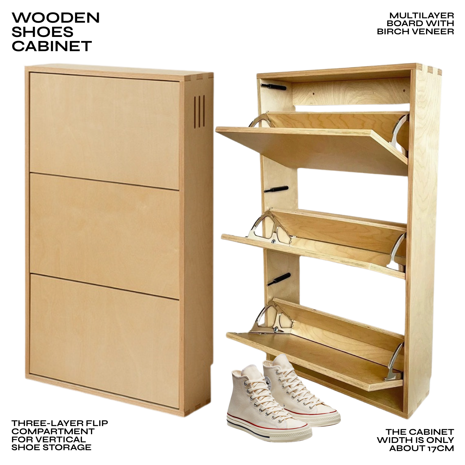 Wooden Shoes Cabinet (Pre-order)