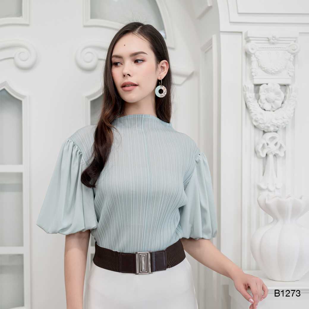 B1273-ไลคร้าพลีท-เขียวอ่อน