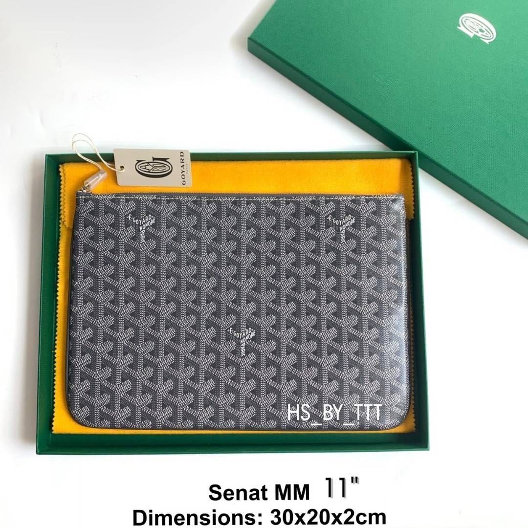 Goyard Senat MM Pouch Zip 11 นิ้ว Organizer Clutch  20X30 CM