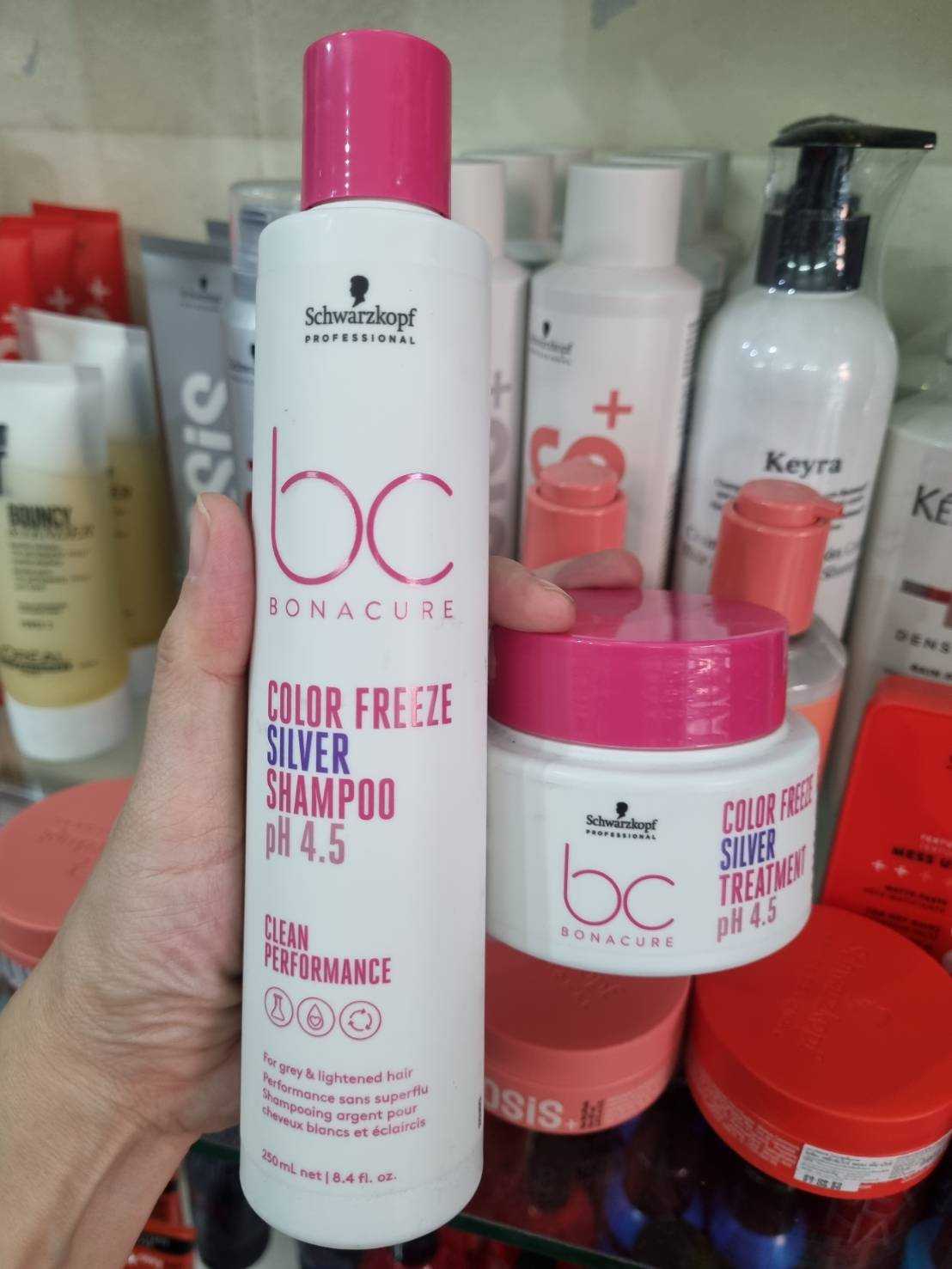 Schwarzkopf bc bonacure color freeze Silver shampoo 250ml + Silver Treatment 200ml