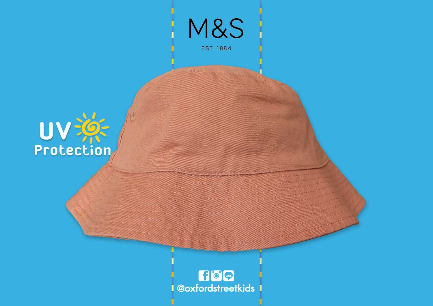 𝐒𝐀𝐋𝐄❗️ [3-6Y] M&S Bucket Hat หมวกระบายเด็ก ป้องกันแสงแดด