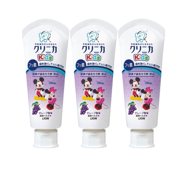 ยาสีฟัน Lion Kids มี Xylintol สำหรับเด็ก made in Japan รสองุ่น