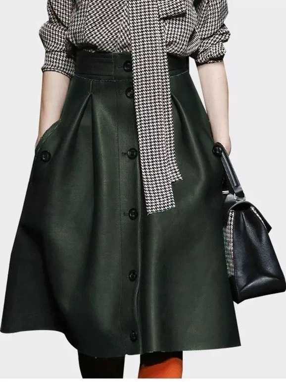 พร้อมส่ง ASAYA5278 – Heritage Chic Houndstooth Skirt🤎🌿 size M