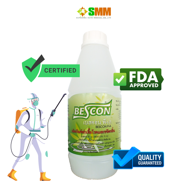น้ำยาฆ่าเชื้อ ยี่ห้อเบสคอน พี-เอ (BESCON P-A) ขนาด 1 ลิตร