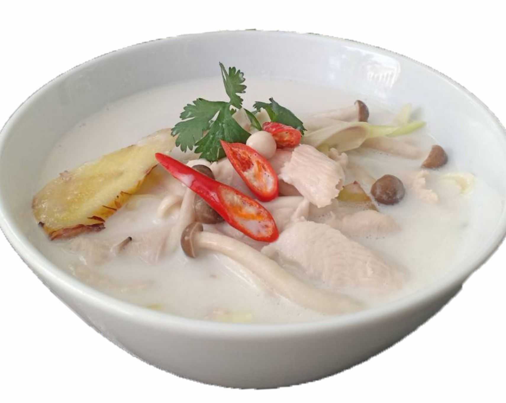 ต้มข่าไก่นุ่ม/Coconut milk Soup with chicken breast