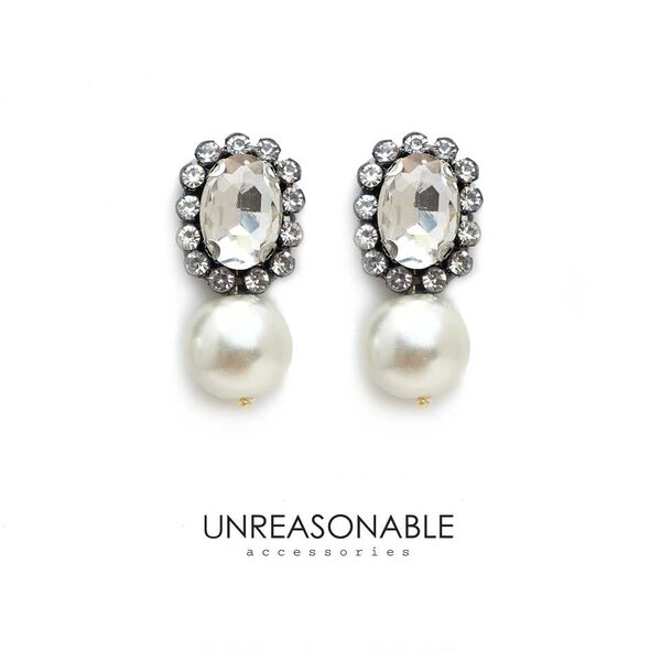 ต่างหูหมุก ต่างหูคลิป ต่างหูก้านเงินแท้ น้ำหนักเบา สวยใส่สบาย UA0593-01 Unreasonable Accessories