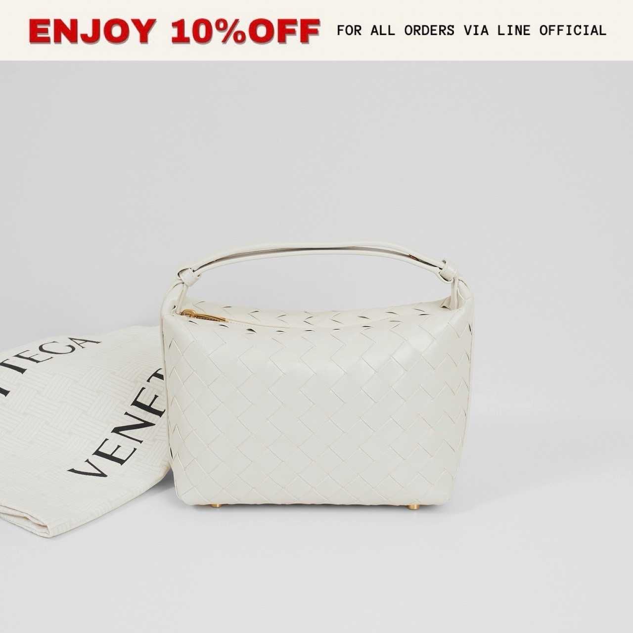 NEW! BOTTEGA VENETA Mini Wallace สี Seasalt GHW | Bag