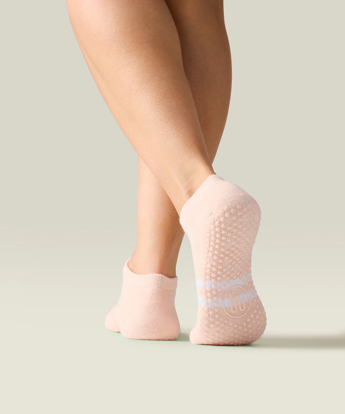 Classic Low Rise Grip Socks - Pink Stripe