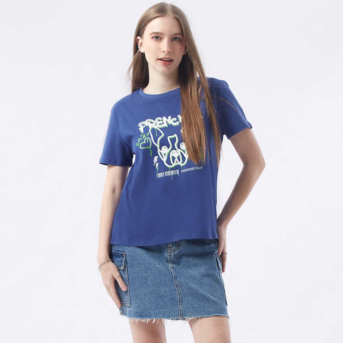 เสื้อทีเชิ้ตลายเฟรนช์ชี่ อีซี่ | Frenchie Eazy Tee Shirt | 06256