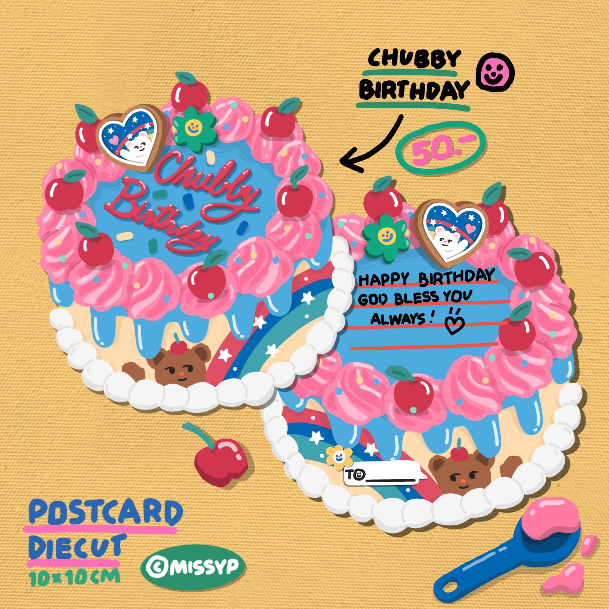 POSTCARD CHUBBY BIRTHDAY