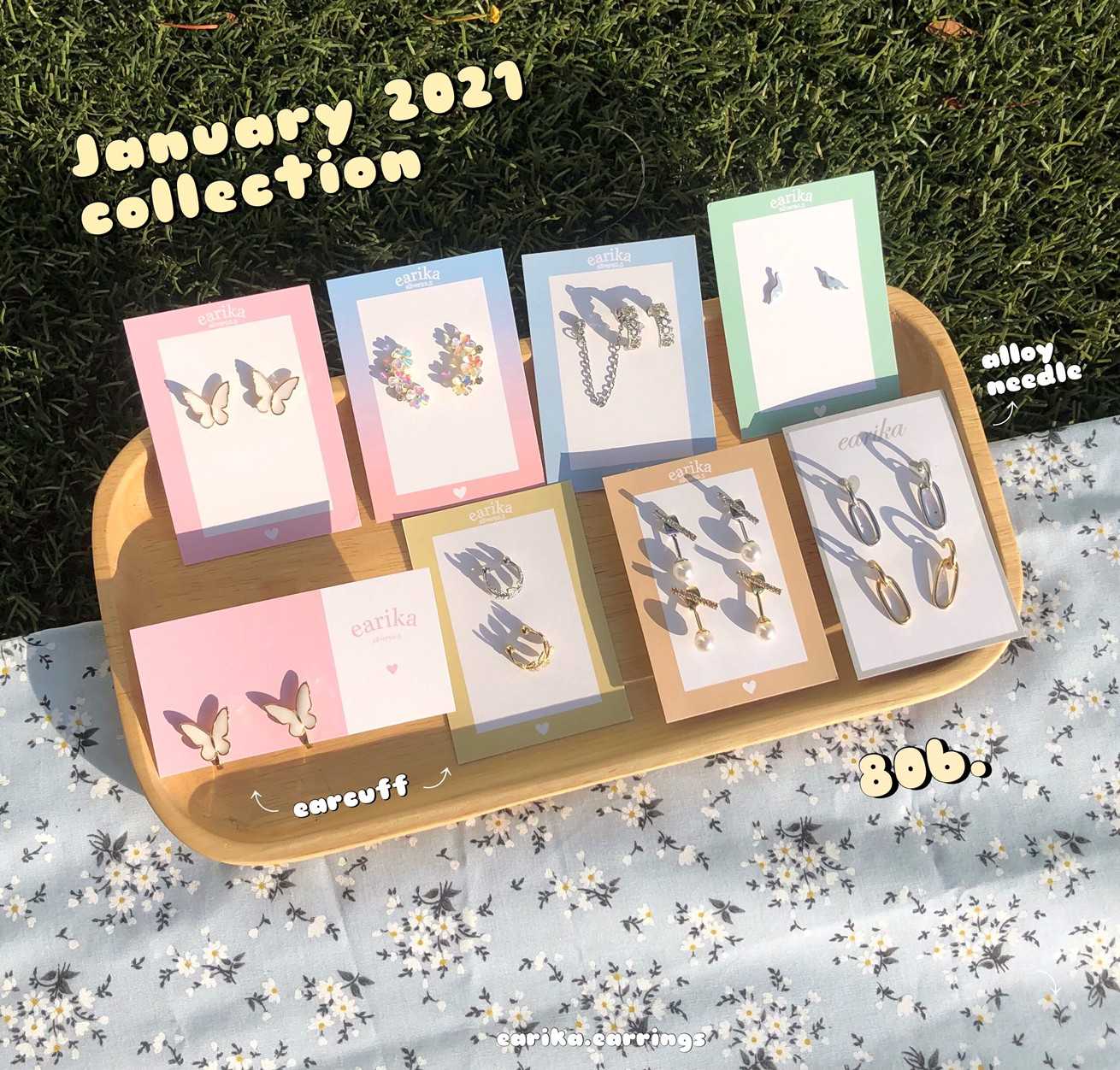 earika.earrings - ต่างหูเงินแท้ S92.5 คอลเลคชั่นต้นเดือนมกราคม 2021 (1)เหมาะสำหรับผิวแพ้ง่าย