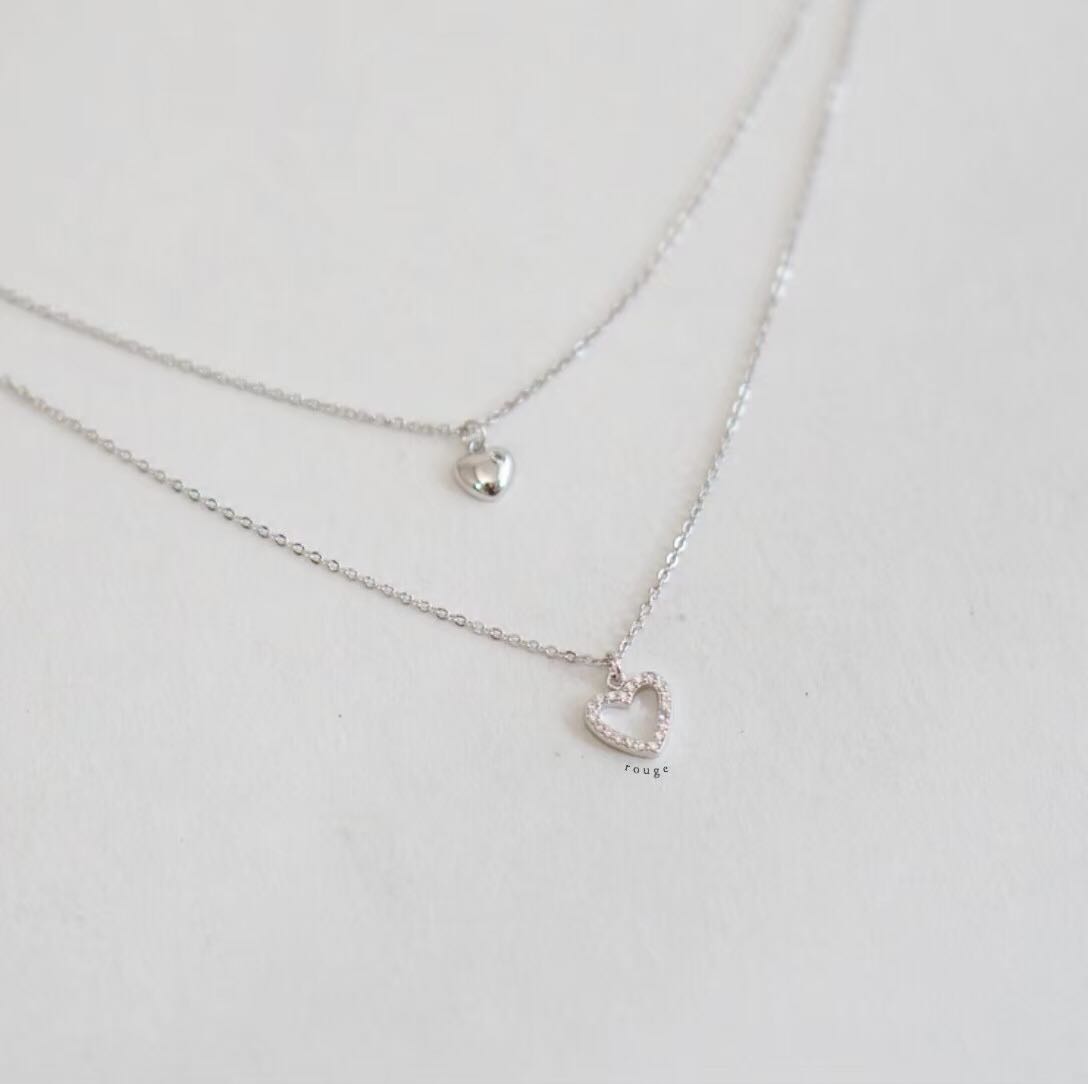 สร้อยคอ Double heart necklace
