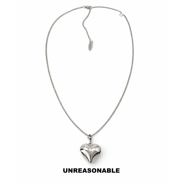 สร้อยคอสีเงิน ปรับความยาวได้ พร้อม จี้หัวใจสีเงินที่สามารถถอดอกได้ สีเงิน UA1009-01 Unreasonable ...