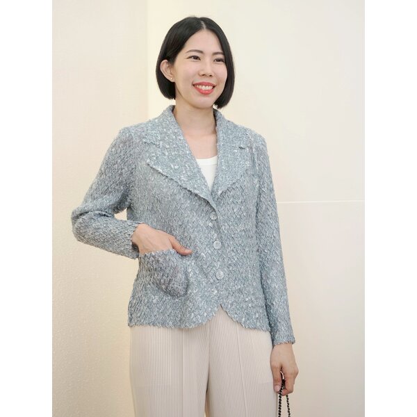 (กดรับคูปอง)CLEARANCE SALE!! 2MUAY รุ่น GF1717 เสื้อคลุมอัดพลีท OPEN FRONT ZIGZAG PLEATED CARDIGA...