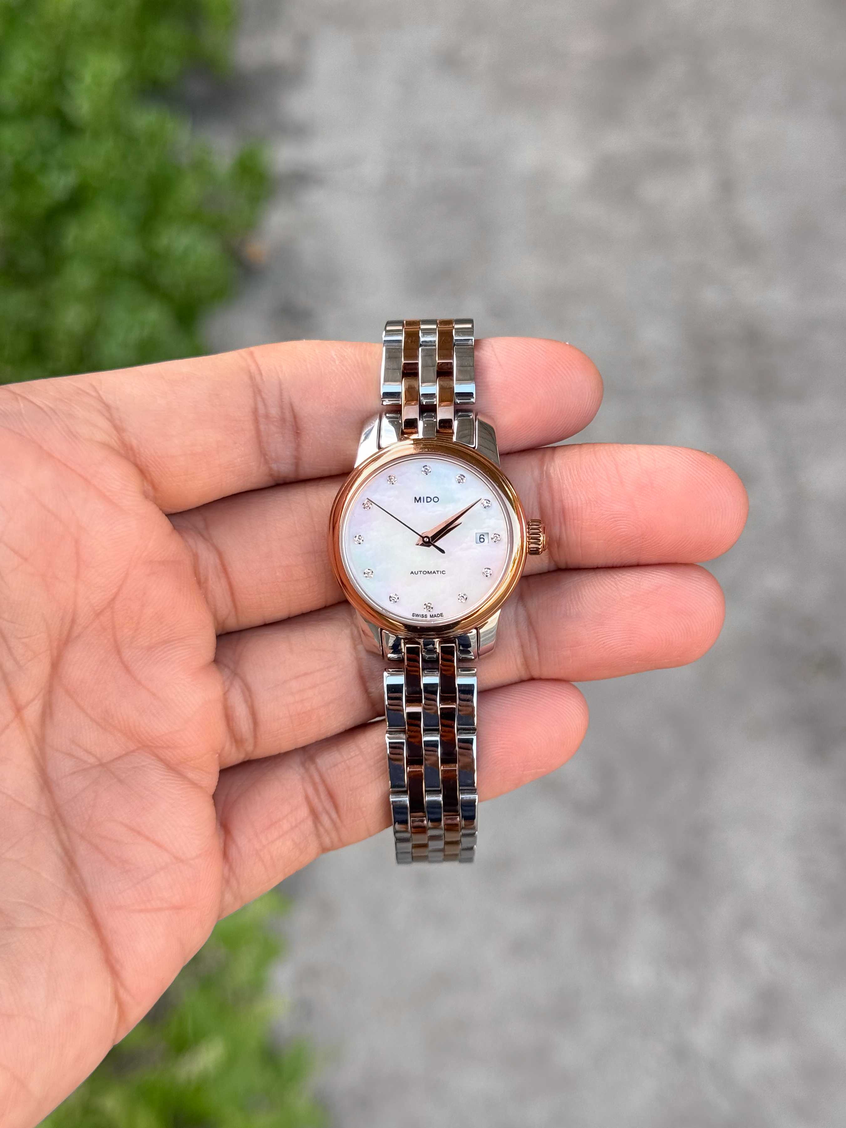 Mido Baroncelli Lady Twenty Five Automatic Diamond 2tone Rose Gold