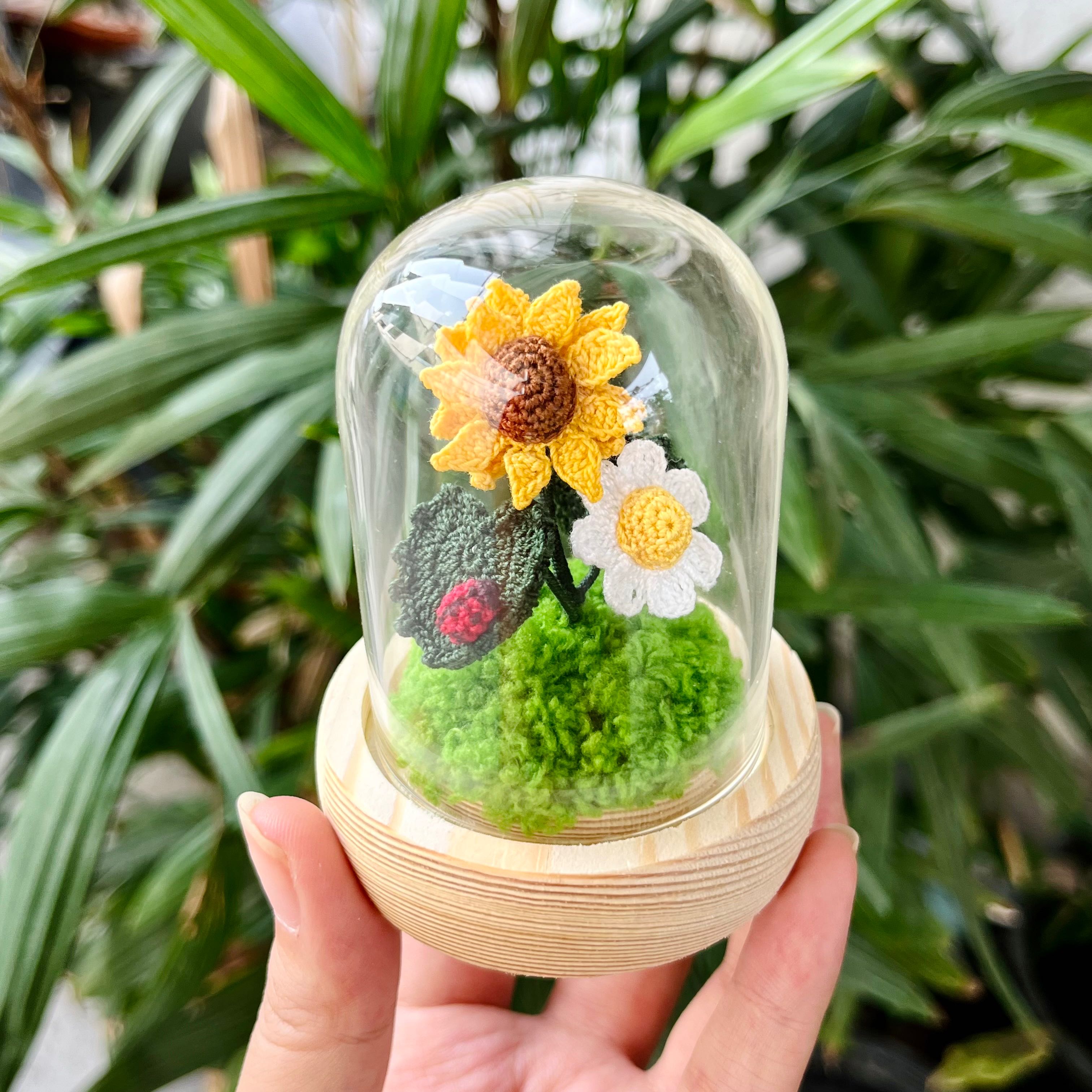 พร้อมส่ง 🌻🐞 โหล 5x7 cm. ทานตะวัน+คาโมมายด์+เต่าทอง