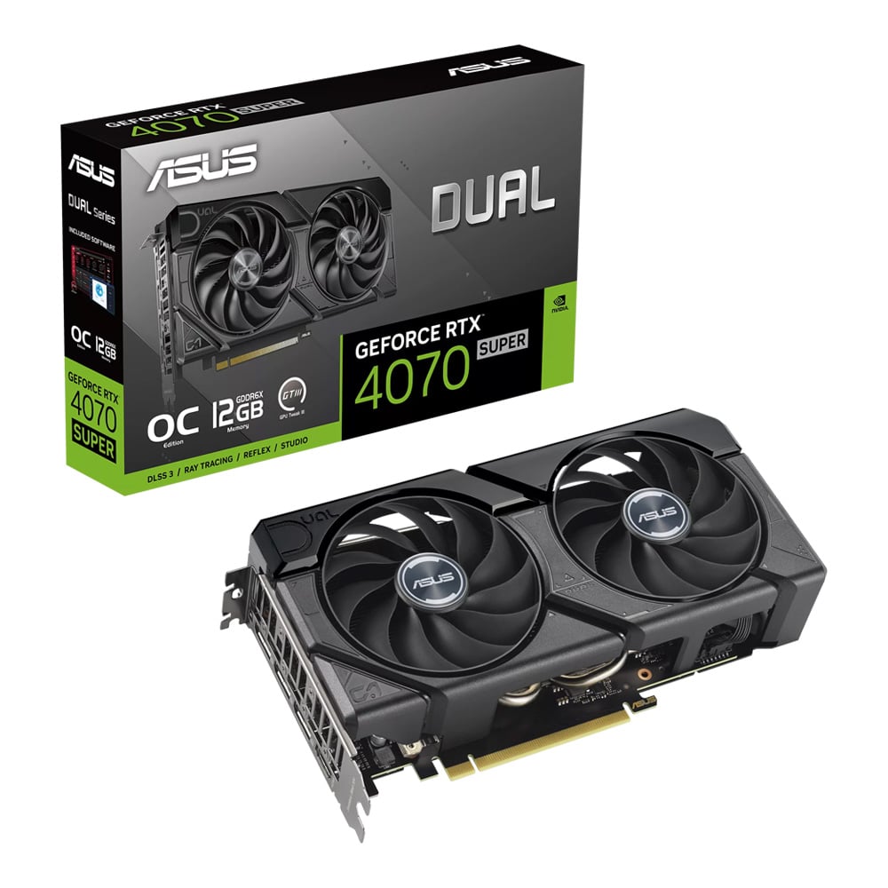 ASUS DUAL GEFORCE RTX 4070 SUPER EVO OC EDITION 12GB GDDR6X (DUAL-RTX4070S-O12G-EVO)