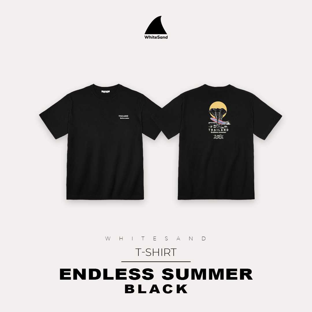 WhiteSand - T-Shirt เสื้อยืดแขนสั้น สกรีนลาย Endless Summer ผ้าคอตตอน 100%