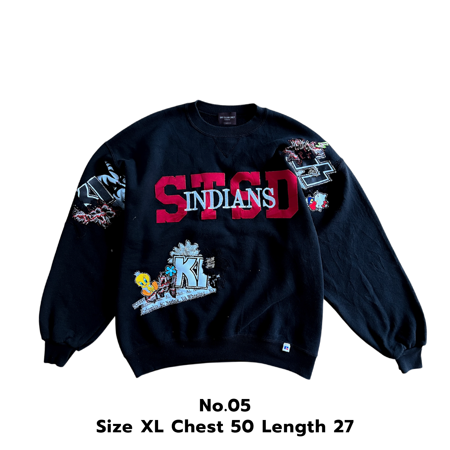 Sweater with patch ( Black ) No.05
