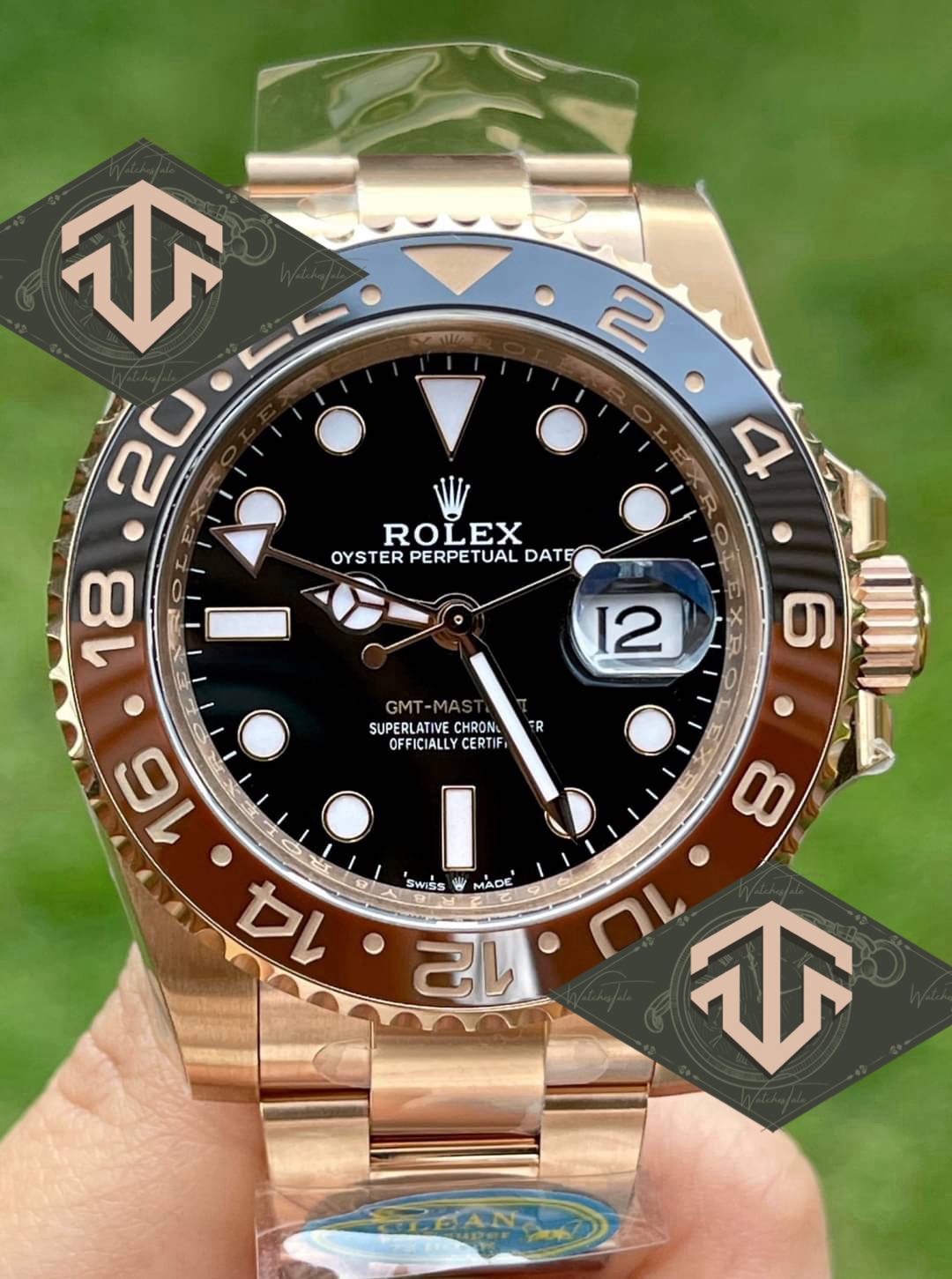 Rolex GMT Master II “Rootbeer”Full Rosegold Ref.126715 Clean V3