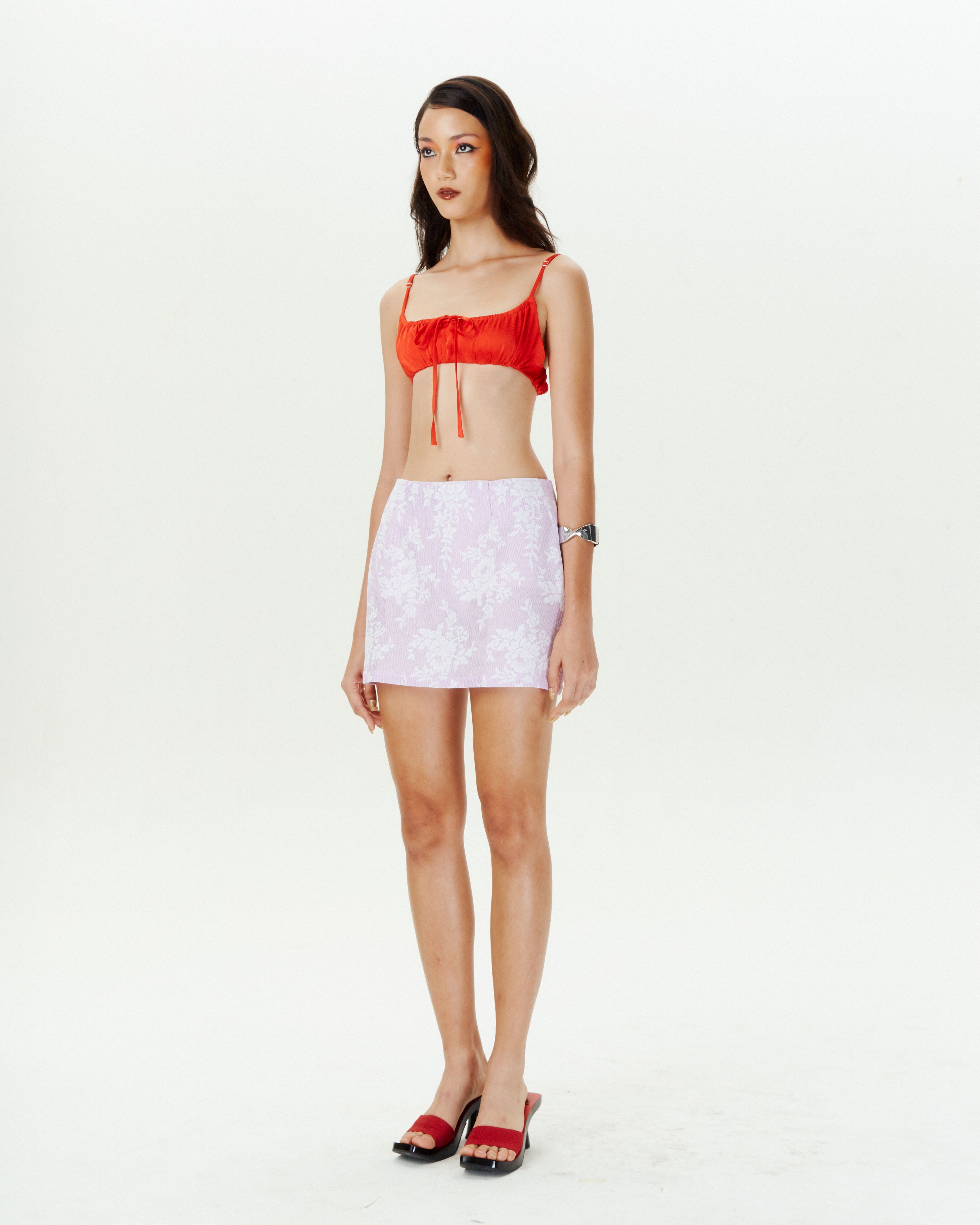 USEMEREPEAT ROMANCE PURPLE 90S' PARTY MINI SKIRT