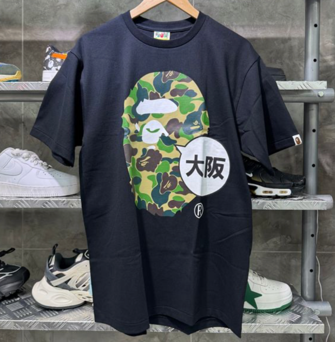 Bape ABC Camo Ape Head Exclusive Osaka Black Tee
