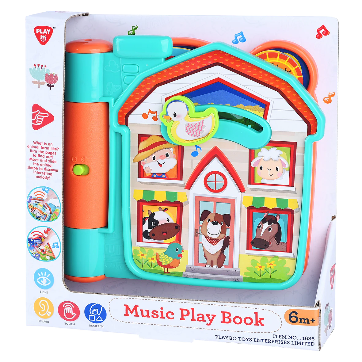 Playgo ของเล่นพัฒนาการ หนังสือดนตรีสัตว์น้อย(PG-1686)