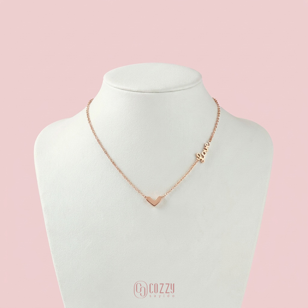 Necklace Love U Heart สร้อยคอ LOVE U