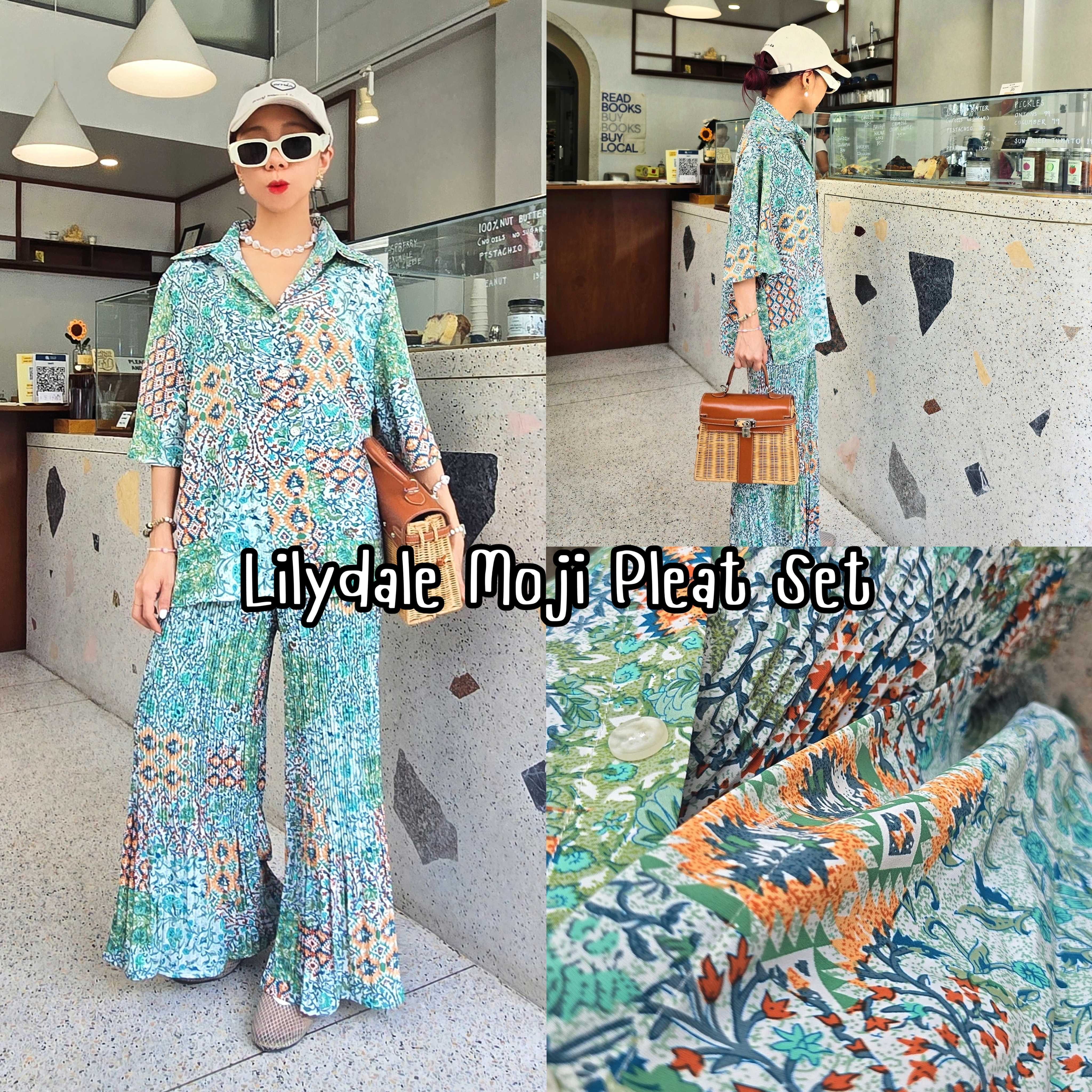 Moji Pleat set เขียว