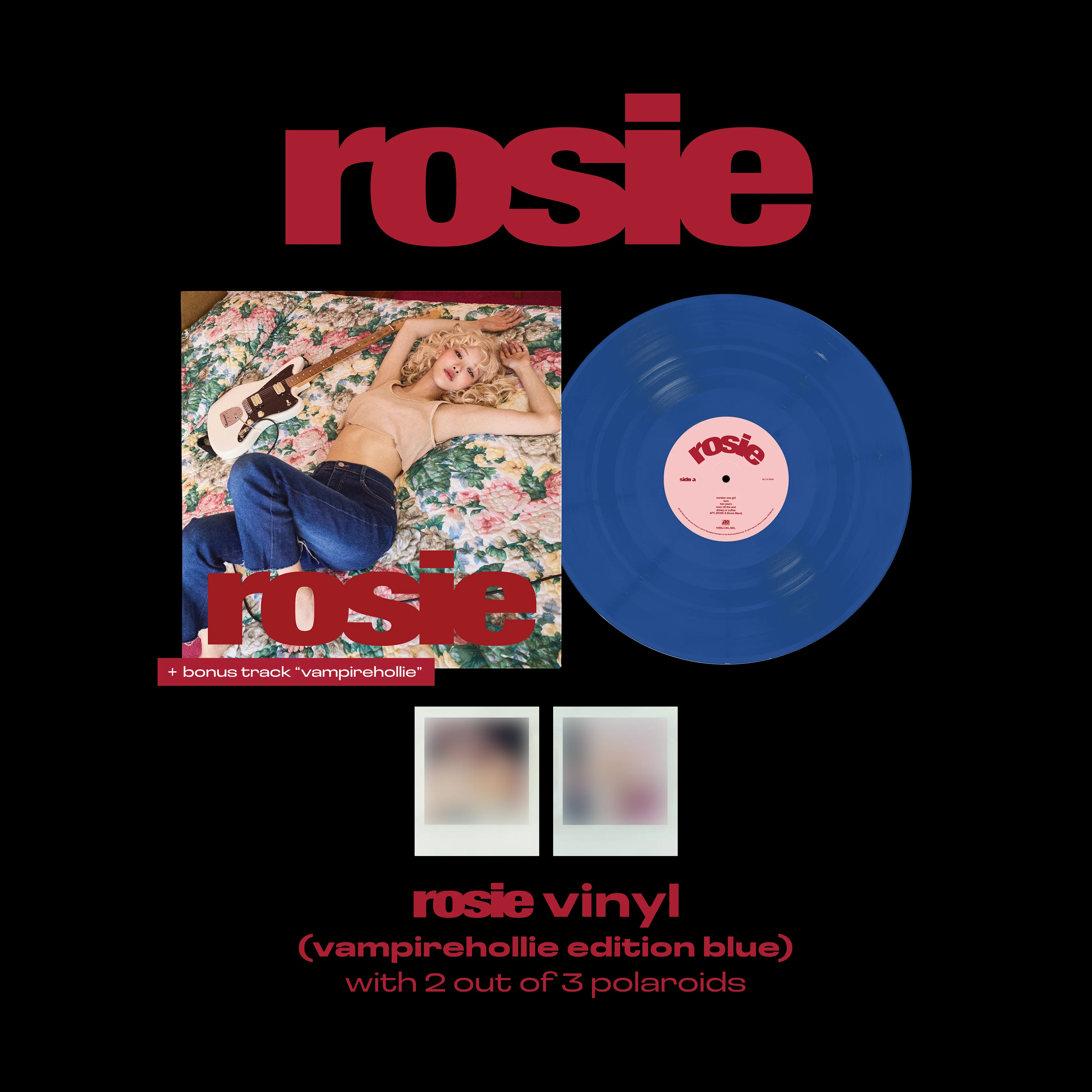 『PRE-ORDER』(Vinyl) ROSÉ「rosie vinyl (vampirehollie edition blue)」+ bonus track “vampirehollie”