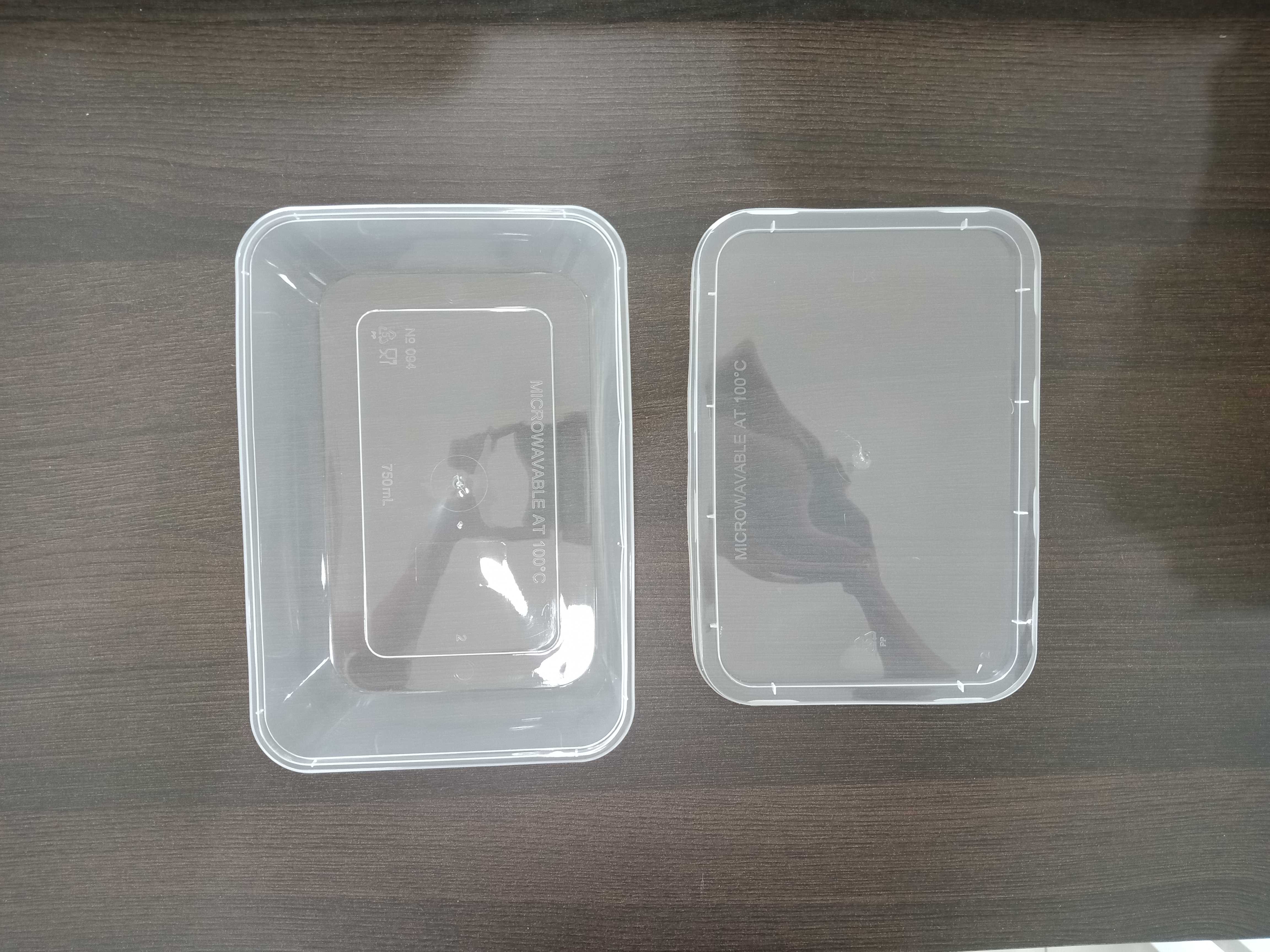 กล่องใส+ฝา 750 ml.(500ใบ)