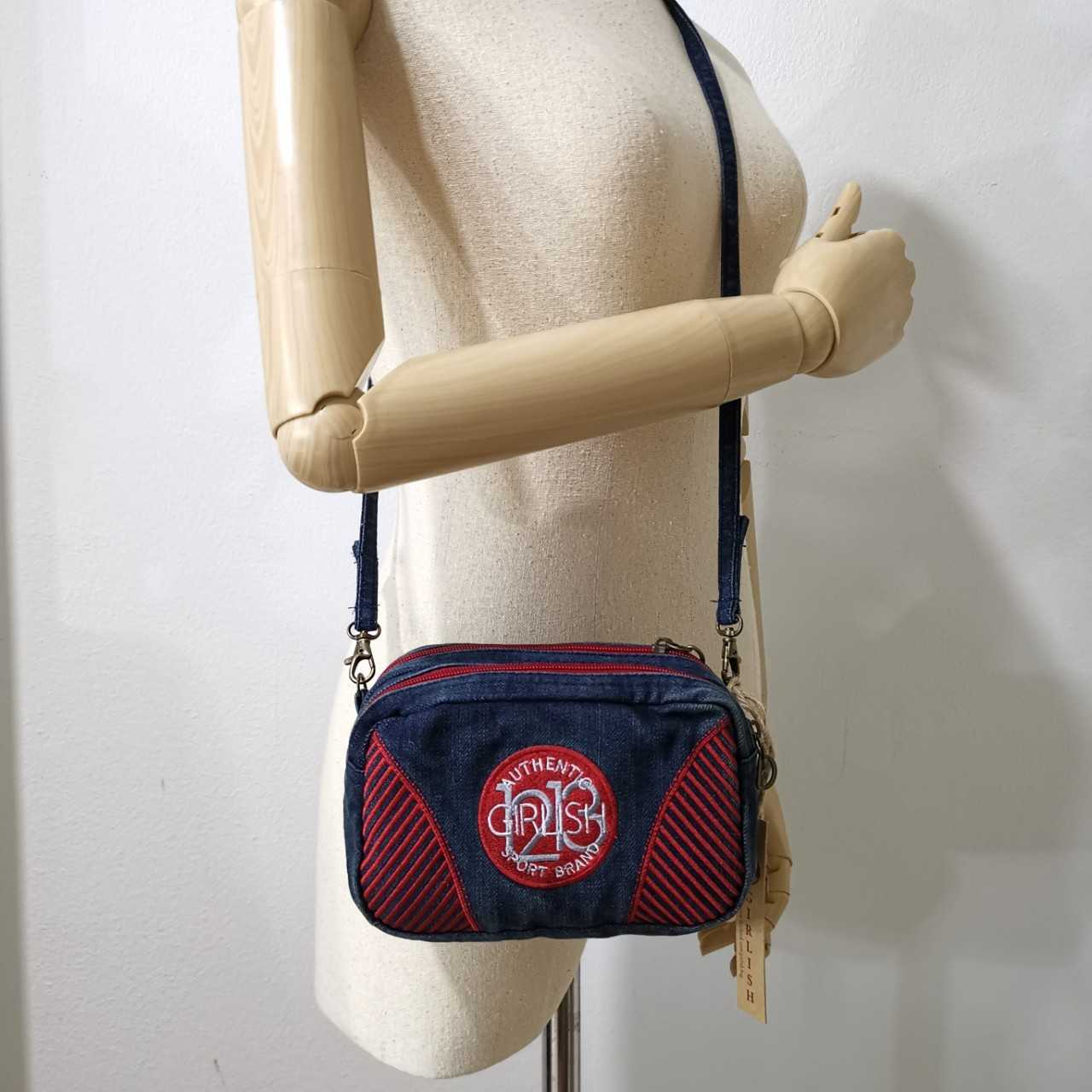 No.128 กระเป๋าสะพายข้าง ยีนส์ Girlish ทรง Crossbody mini