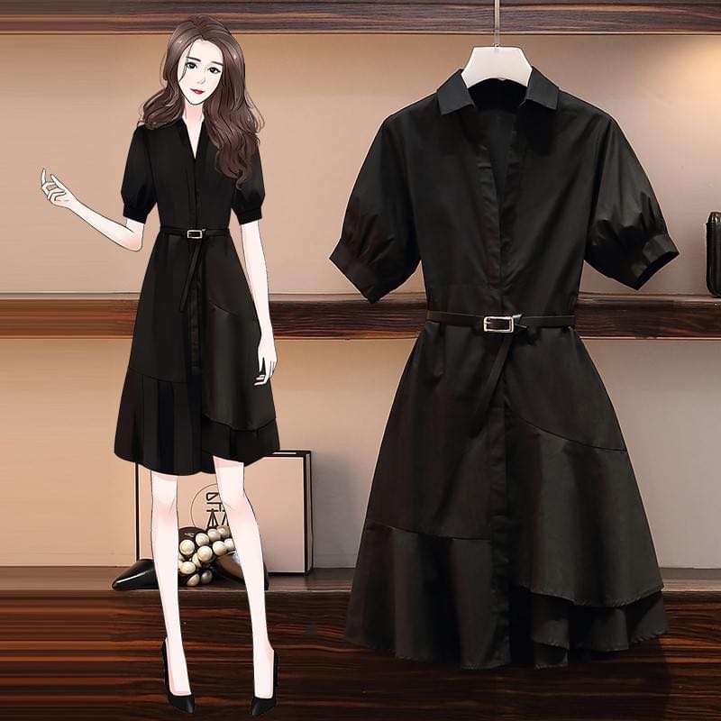 ชุดเดรสสีดำไซส์ใหญ่สาวอวบ Bigsize Fashion