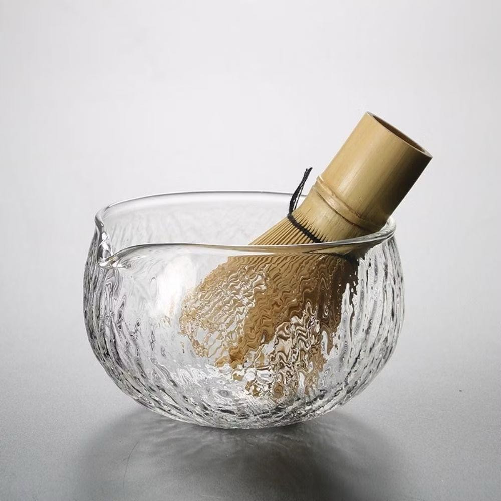 🍵𝑪𝒉𝒂𝒘𝒂𝒏 🔘 𝙂𝙡𝙖𝙨𝙨 𝘽𝙤𝙬𝙡  ชามชงมัทฉะ แก้วใส High Botosilicate ✔️ ทรงกลม 