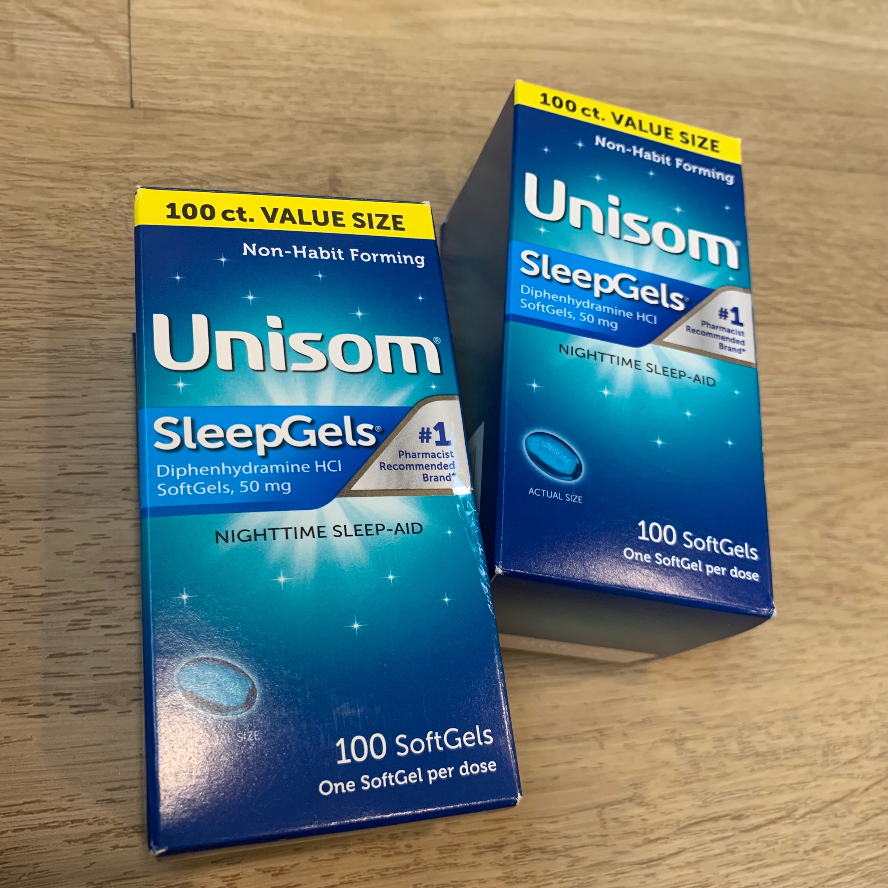 Unisom Sleep Gels, Nighttime Sleep-Aid, 50 mg Diphenhydramine HCl, 100Soft Gel